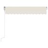 vidaXL Manual Retractable Awning 350x250 cm Cream