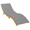 vidaXL Sun Lounger Cushion Grey 200x70x3cm Oxford Fabric