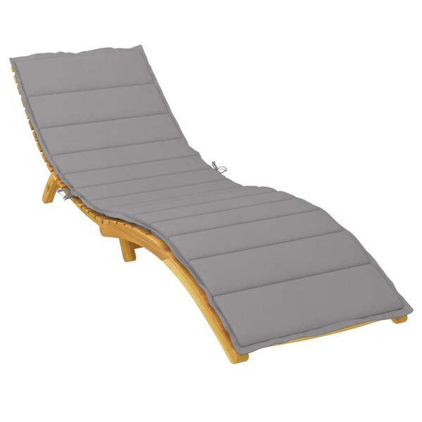 vidaXL Sun Lounger Cushion Grey 200x70x3cm Oxford Fabric