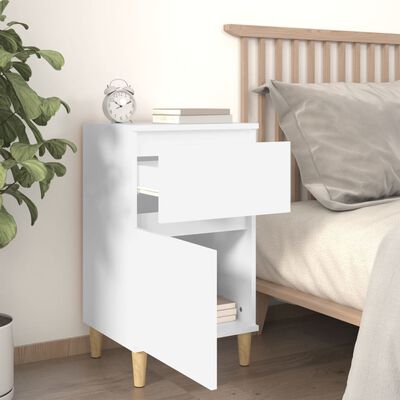 vidaXL Bedside Cabinet White 40x35x70 cm