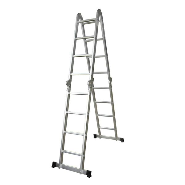 vidaXL Aluminium Step Ladder 8 Steps 150 kg