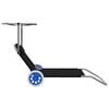 vidaXL Folding Sun Lounger with Canopy and Wheels Steel Black
