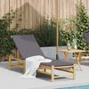 vidaXL Sun Lounger with Cushions 55x199x30 cm Bamboo