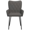 vidaXL Dining Chairs 2 pcs Dark Grey Fabric