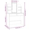 vidaXL Dressing Table with LED Concrete Grey 96x40x142 cm