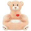 vidaXL Plush Children's Chair Bear Brown