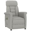 vidaXL Massage Chair Light Grey Faux Suede Leather