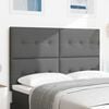 vidaXL LED Headboard with LED Strip Lights Dark Grey 144 cm Polyester