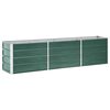 vidaXL Raised Bed | Green | Galvanised steel | Large | Raised Bed | Rectangular