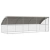 vidaXL Chicken Cage with 1 Door 3 pcs Silver 600x200x200cm