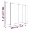 vidaXL 6-Panel Room Divider Black 300x220 cm Fabric