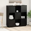 vidaXL Highboard Black 110.5x35x117 cm Solid Wood Pine