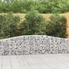 vidaXL Arched Gabion Baskets 10 pcs 400x30x60/80 cm Galvanised Iron