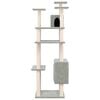 vidaXL Cat Tree with Sisal Scratching Posts Light Grey 162 cm