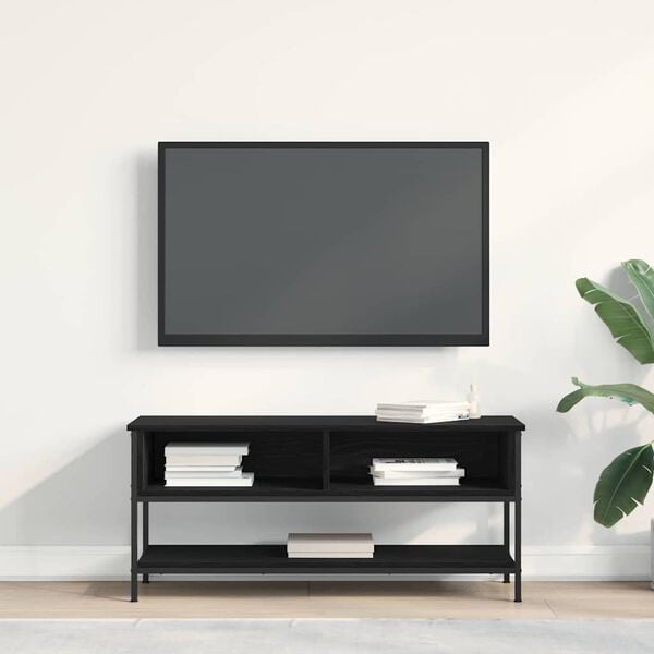vidaXL TV Cabinet Set Black Oak 100 x 35 x 45 cm Engineered Wood