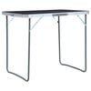 vidaXL Foldable Camping Table with Metal Frame 80x60 cm Grey