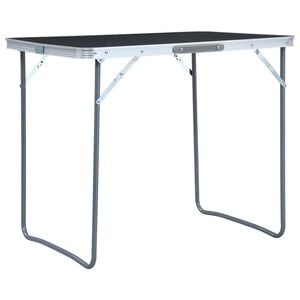 vidaXL Foldable Camping Table with Metal Frame 80x60 cm Grey