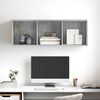 vidaXL Wall-mounted TV Cabinet Concrete Grey 37x37x107 cm Engineered Wood