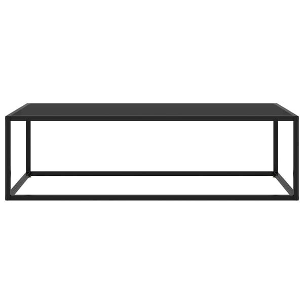 vidaXL Coffee Table Black with Black Glass 120x50x35 cm