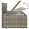 vidaXL 7 Piece Garden Lounge Set with Cushions Grey Poly Rattan