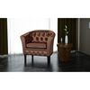 vidaXL Tub Chair Brown Faux Leather
