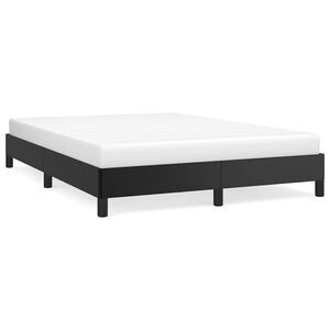 vidaXL Bed Frame without Mattress Black 152x203 cm Queen Faux Leather