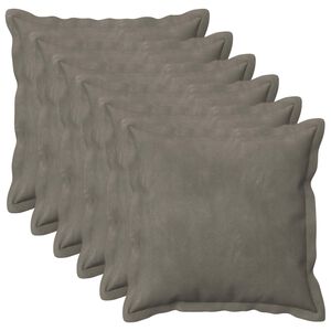vidaXL Cushion with Pillow HOUTEN 6 pcs Light Grey Velvet