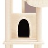 vidaXL Cat Tree with Sisal Scratching Posts Cream 201 cm