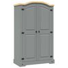 vidaXL Wardrobe Mexican Pine Corona Range 2 Doors Grey
