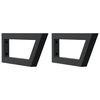 vidaXL Shelf Brackets for Washbasin 2 pcs Black Trapezium Steel