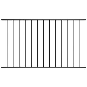 vidaXL Fence Panel "Woerden" Powder-coated Steel 163x100 cm Black
