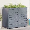 vidaXL Wheelie Bin Storage for 2 Bins Light Grey 136 x 77.5 x 121.5 cm