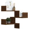 vidaXL Wall Corner Shelves 2 pcs Brown Oak 40x40x50 cm Engineered Wood