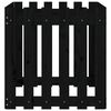 vidaXL Garden Planter with Fence Design Black 60x60x60 cm Solid Wood Pine