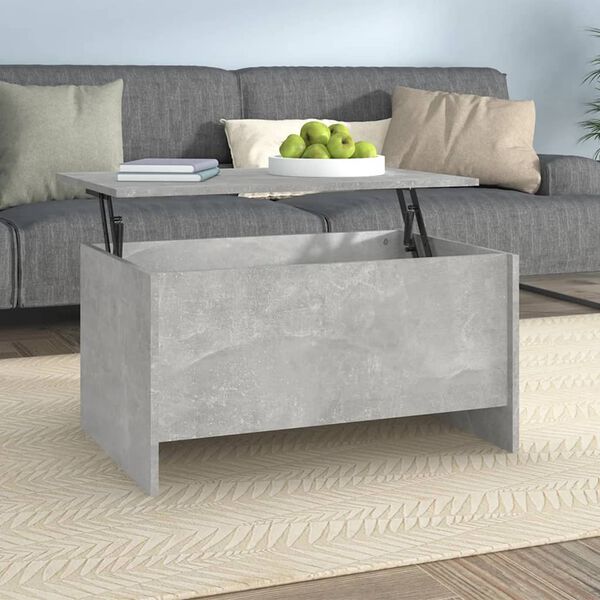 vidaXL Coffee Table Concrete Grey 80x55.5x41.5 cm Engineered Wood