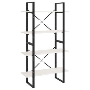 vidaXL 4-Tier Book Cabinet White 80x30x140 cm Solid Wood Pine