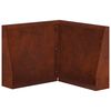 vidaXL Retaining Wall 50 x 50 x 30 cm Weathering Steel Rusty