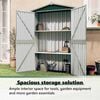 vidaXL Garden Shed Green 116x45x175 cm Galvanised Steel