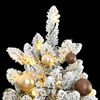 vidaXL Artificial Hinged Christmas Tree 300 LEDs & Ball Set 180 cm