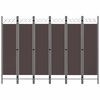 vidaXL 6-Panel Room Divider Brown 240x180 cm