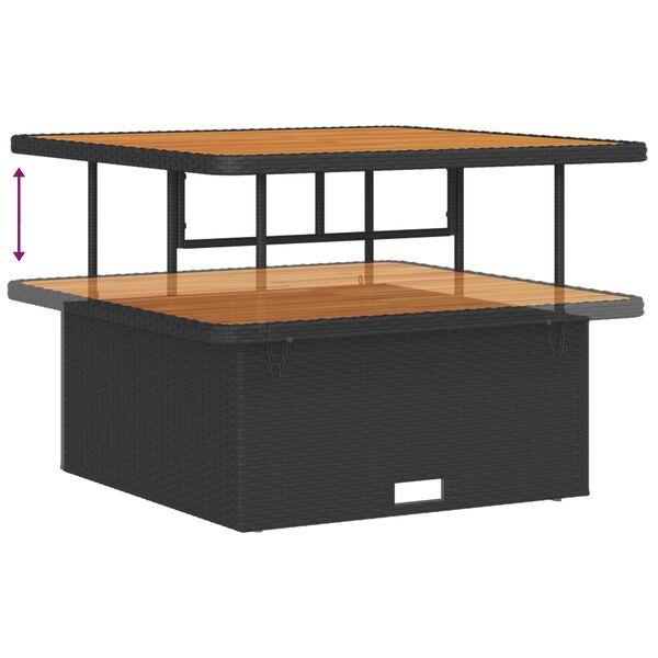 vidaXL Garden Sofa Set with Cushion 14 pcs Black