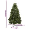 vidaXL Artificial Hinged Christmas Tree 300 LEDs 210 cm