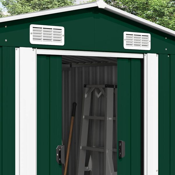 vidaXL Garden Shed 257x580x181 cm Metal Green