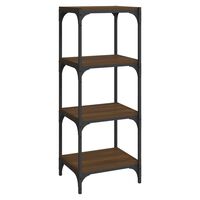 vidaXL Book Cabinet Brown Oak 40x33x100 cm Engineered Wood and Steel