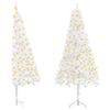 vidaXL Corner Artificial Pre-lit Christmas Tree White 180 cm PVC