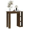 vidaXL Bar Table with Shelf Smoked Oak 102x50x103.5 cm Engineered Wood