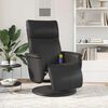 vidaXL Massage Recliner Chair with Footrest Black Faux Leather