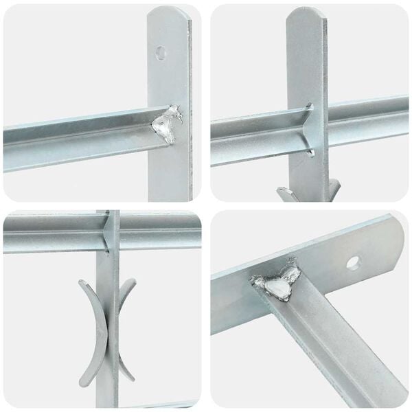 Adjustable Security Grille for Windows with 2 Crossbars 500-650 mm