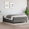 vidaXL Box Spring Bed Frame Dark Grey Queen Fabric