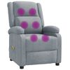 vidaXL Massage Chair Light Grey Fabric